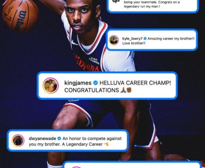 鲸鱼体育-众星齐贺保罗退役！詹姆斯：了不起的生涯，冠军！